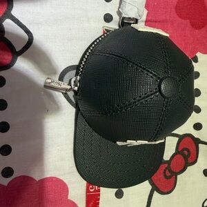 Kith Black Mini Baseball Cap Coin Purse Keychain